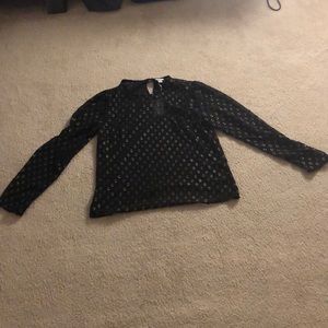 Black blouse with gold details